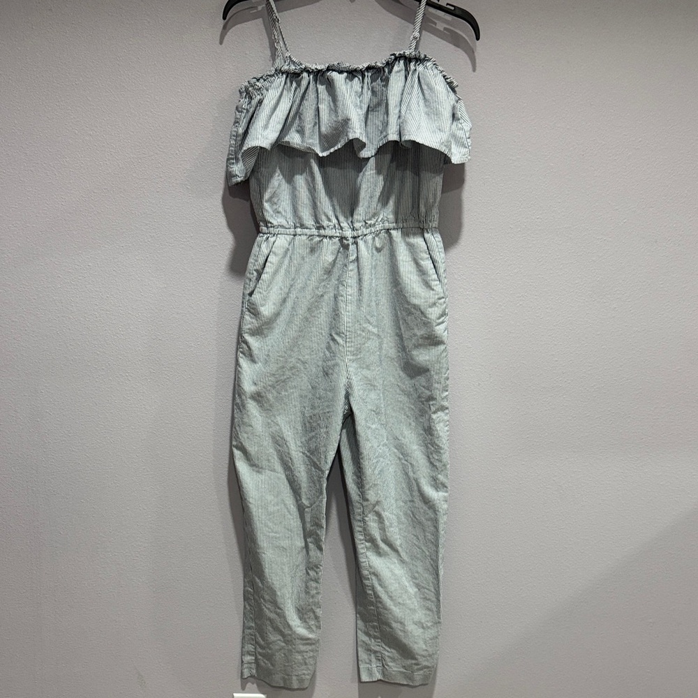 H&M Light Gray Ruffled Jumpsuit